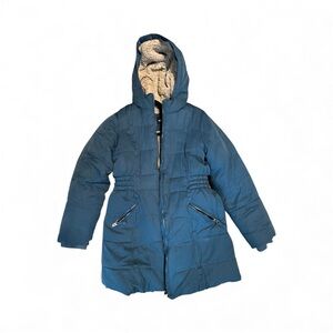 Lands' End Kids Teal Hooded Puffer Jacket